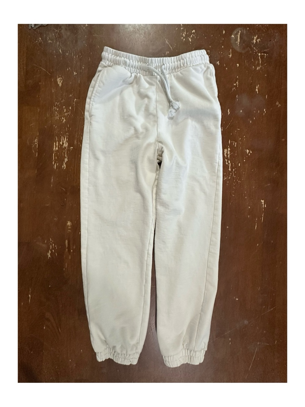 Zara Women’s White/Off White Joggers Size Medium